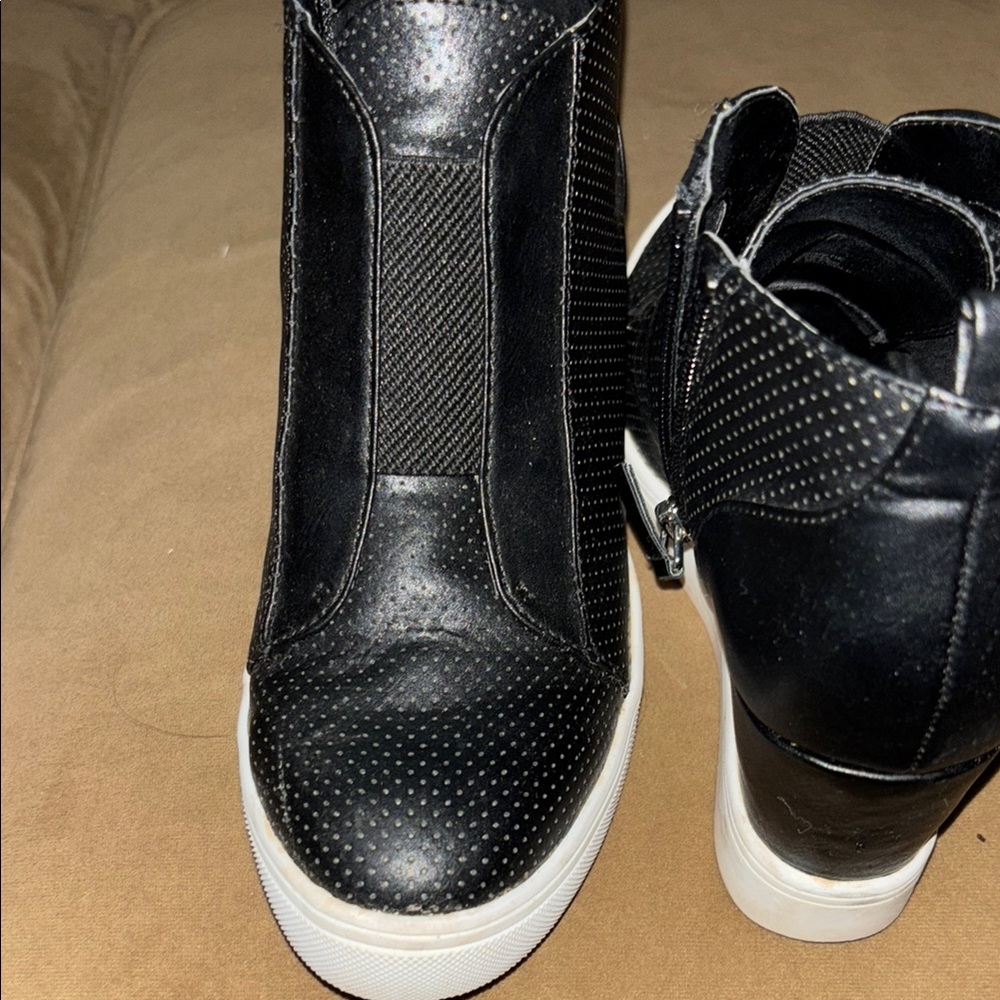 MIA Black Wedge Sneakers - Picture 3 of 3